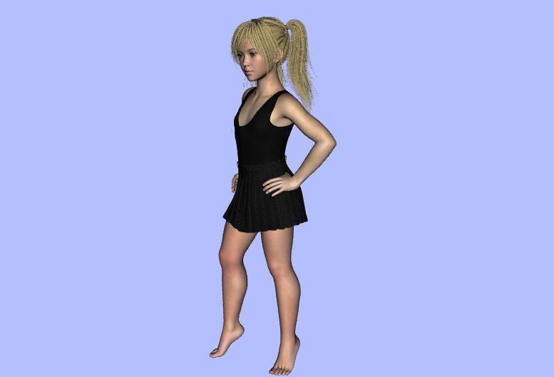Diana Tween baby  Genesis 8 Female 3D Model 3D model_45