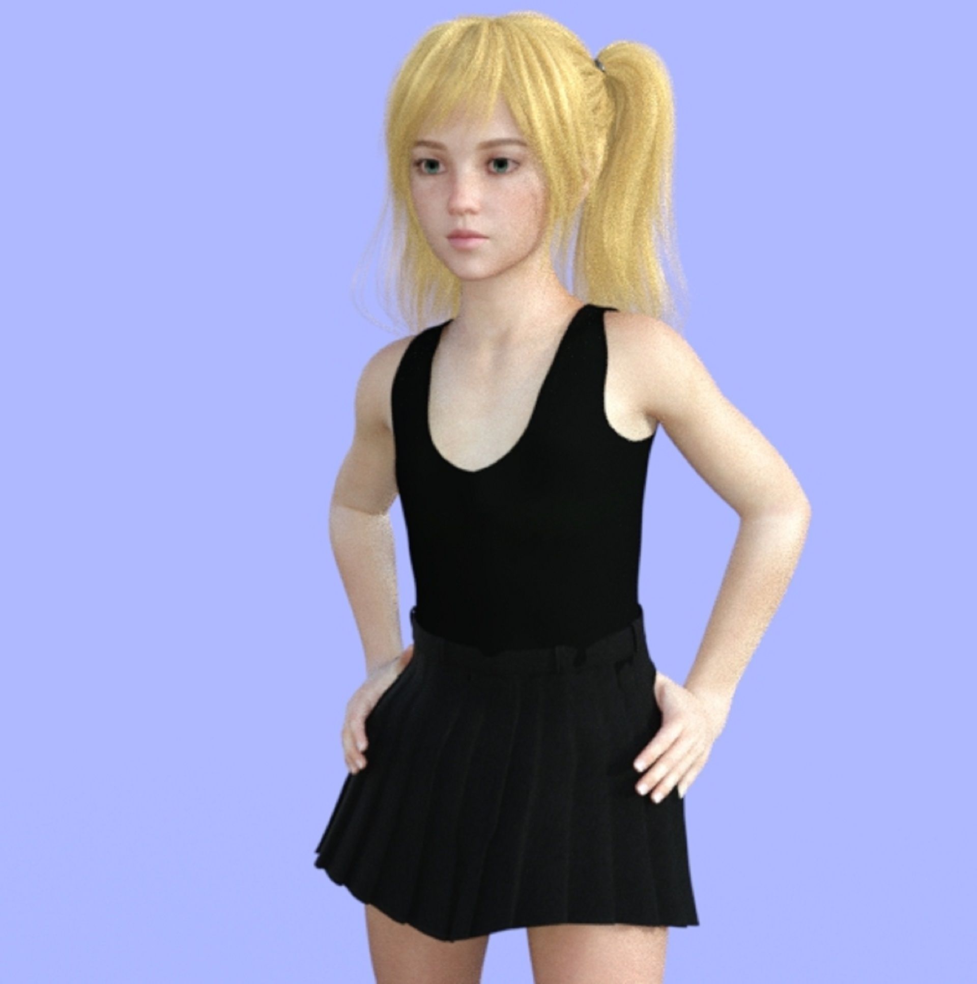 Diana Tween baby  Genesis 8 Female 3D Model 3D model_2