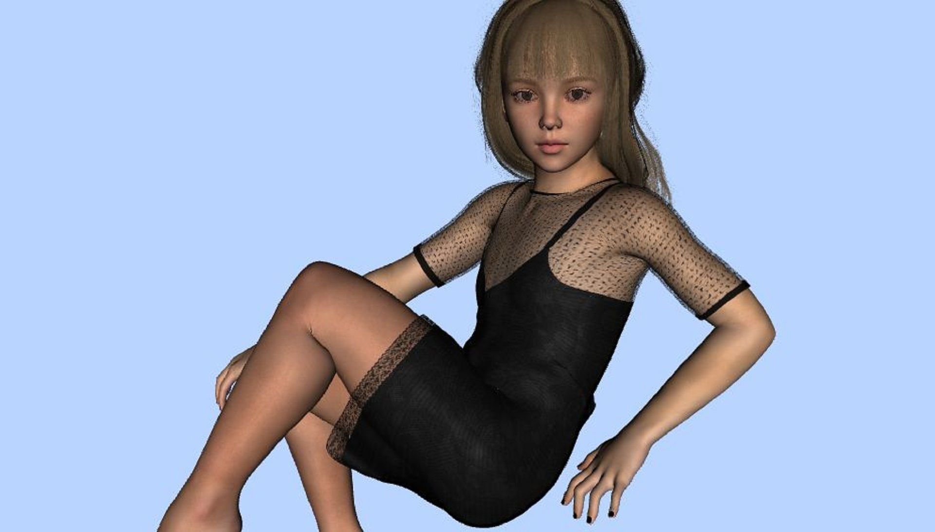 Diana Tween baby  Genesis 8 Female 3D Model 3D model_40