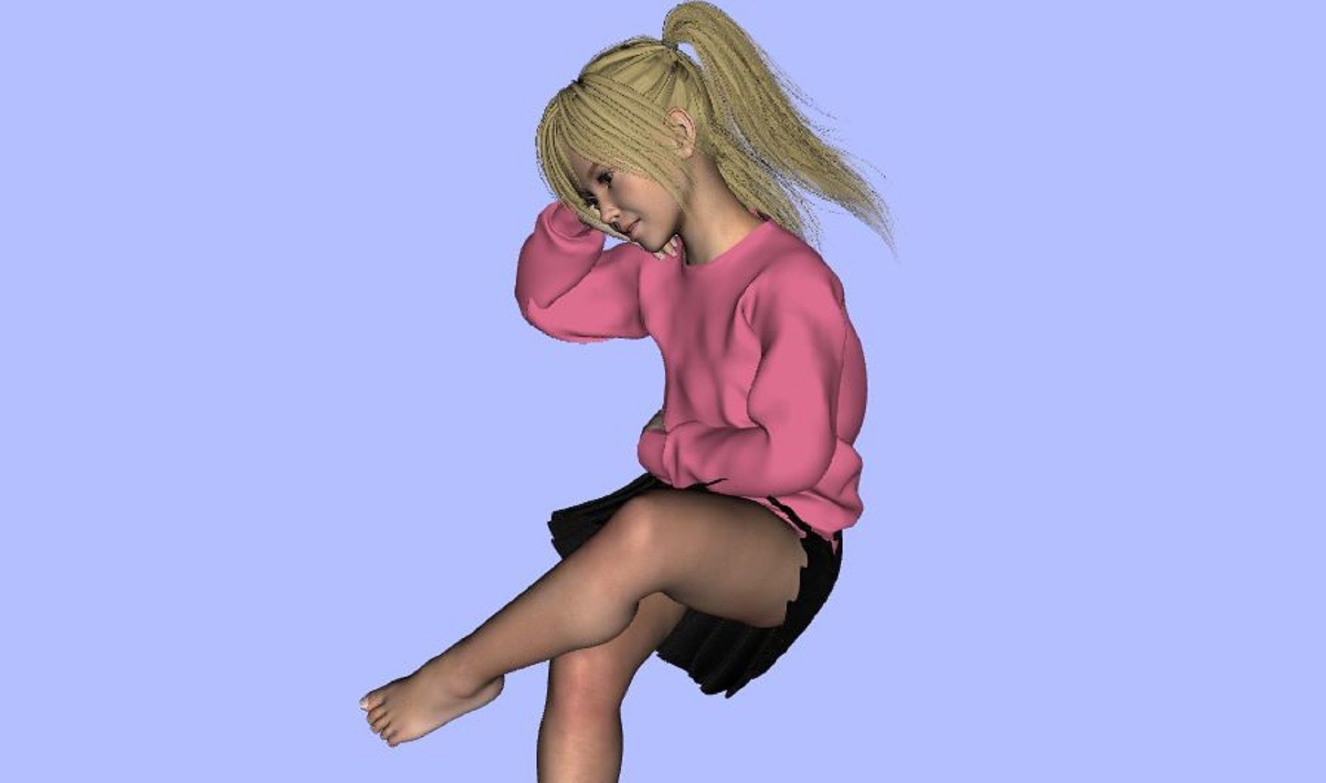 Diana Tween baby  Genesis 8 Female 3D Model 3D model_21