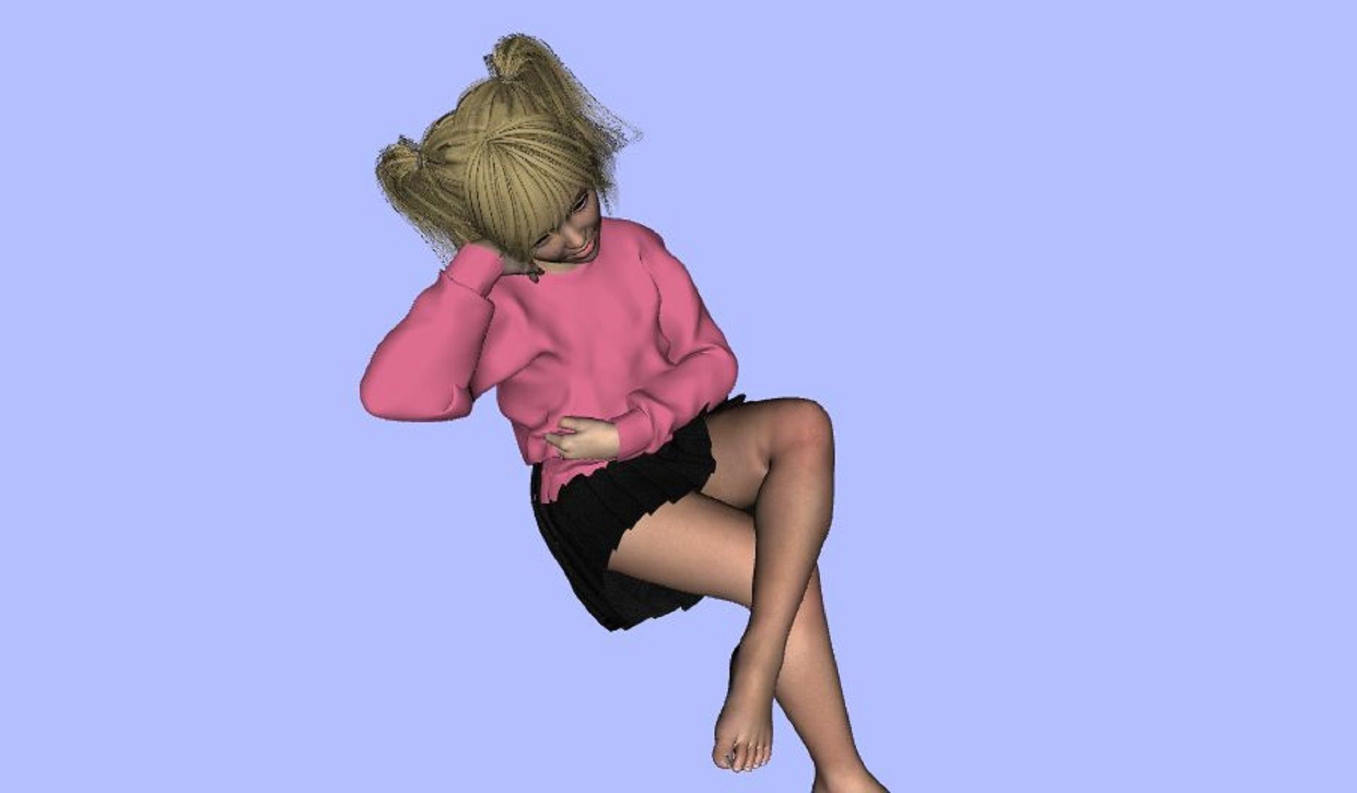 Diana Tween baby  Genesis 8 Female 3D Model 3D model_22