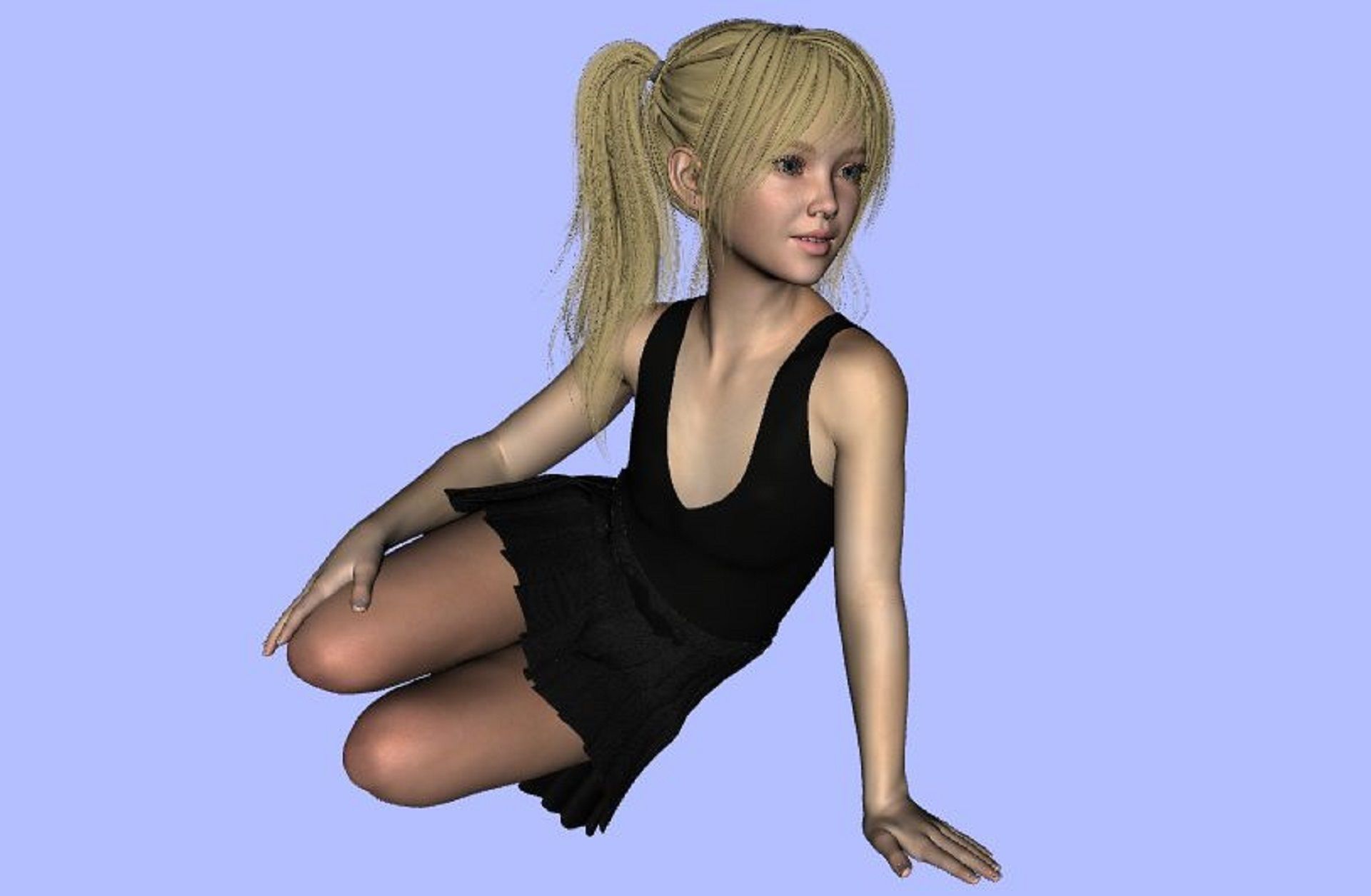 Diana Tween baby  Genesis 8 Female 3D Model 3D model_24