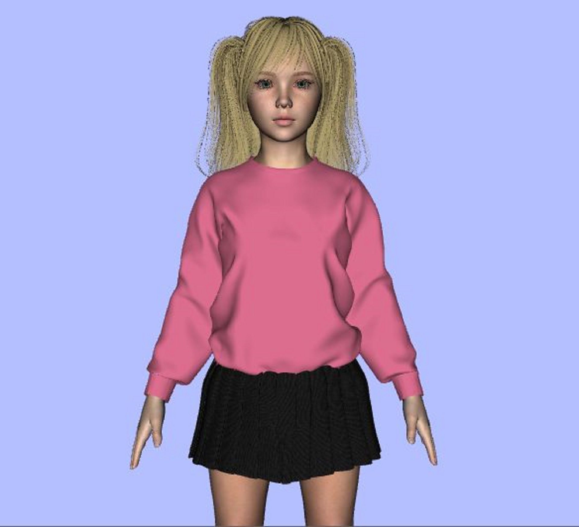 Diana Tween baby  Genesis 8 Female 3D Model 3D model_52