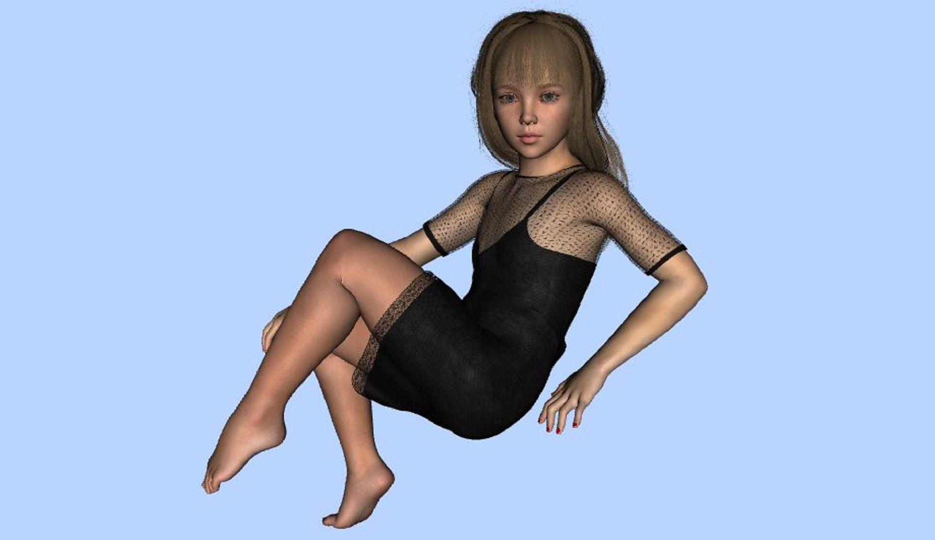 Diana Tween baby  Genesis 8 Female 3D Model 3D model_42