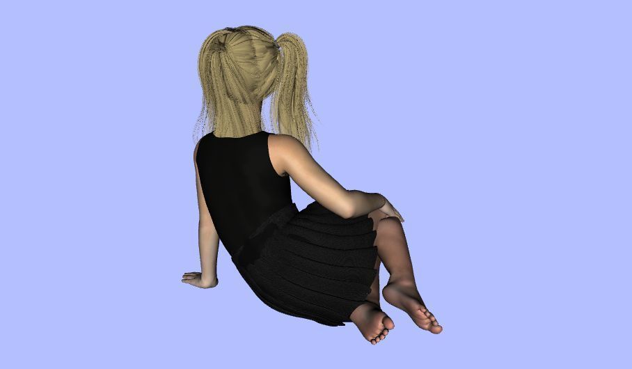 Diana Tween baby  Genesis 8 Female 3D Model 3D model_27