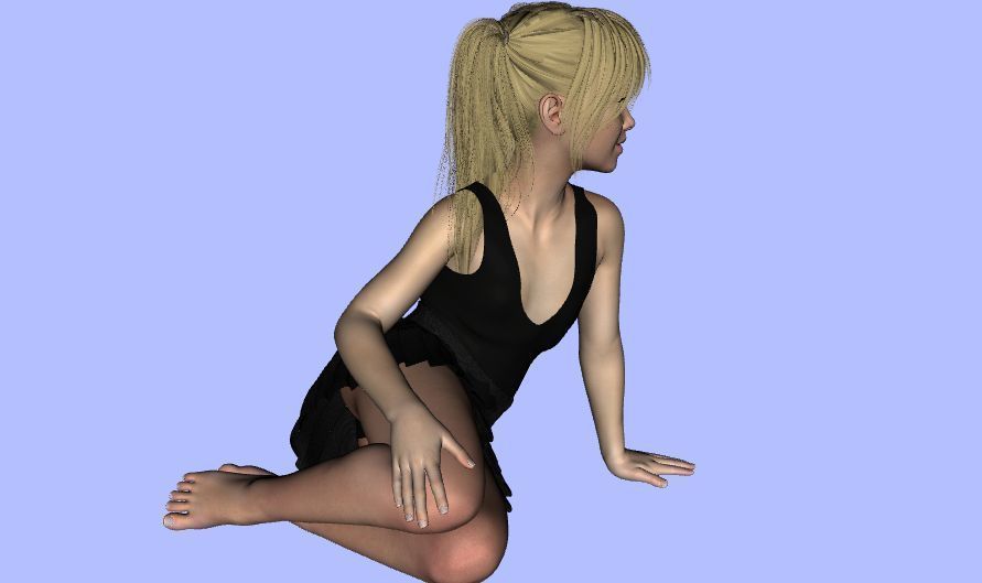 Diana Tween baby  Genesis 8 Female 3D Model 3D model_29