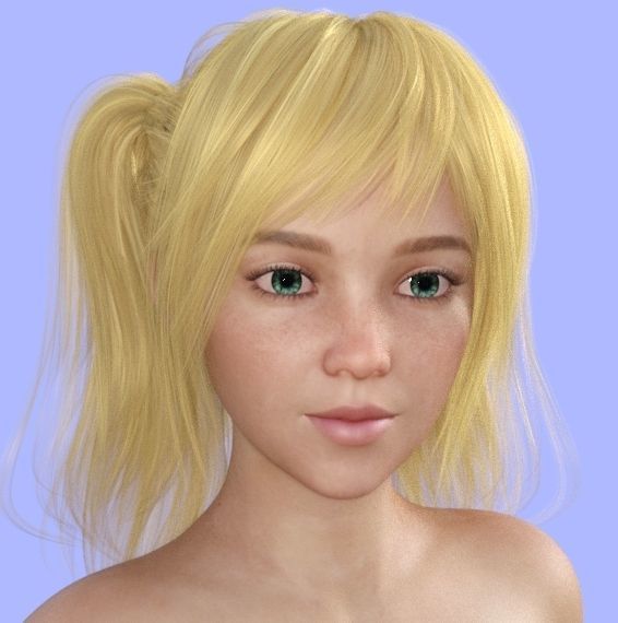 Diana Tween baby  Genesis 8 Female 3D Model 3D model_1