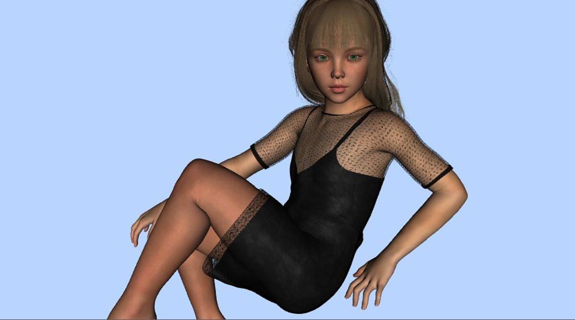 Diana Tween baby  Genesis 8 Female 3D Model 3D model_38