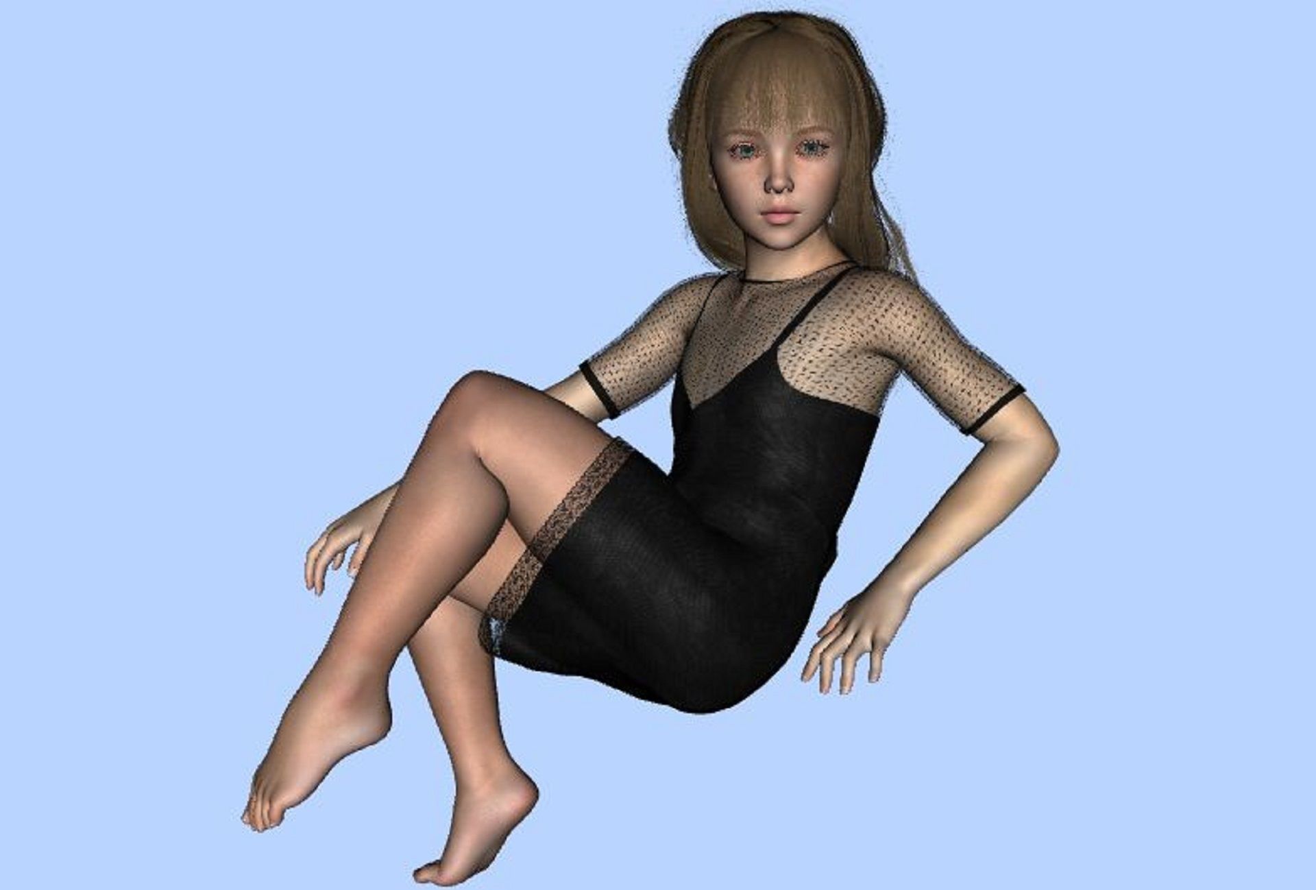 Diana Tween baby  Genesis 8 Female 3D Model 3D model_41