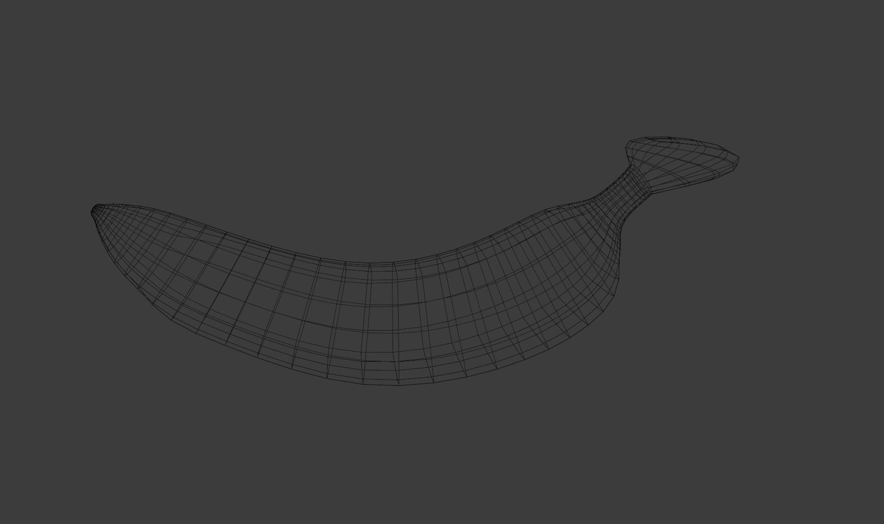 Banana Low-poly 3D model_4