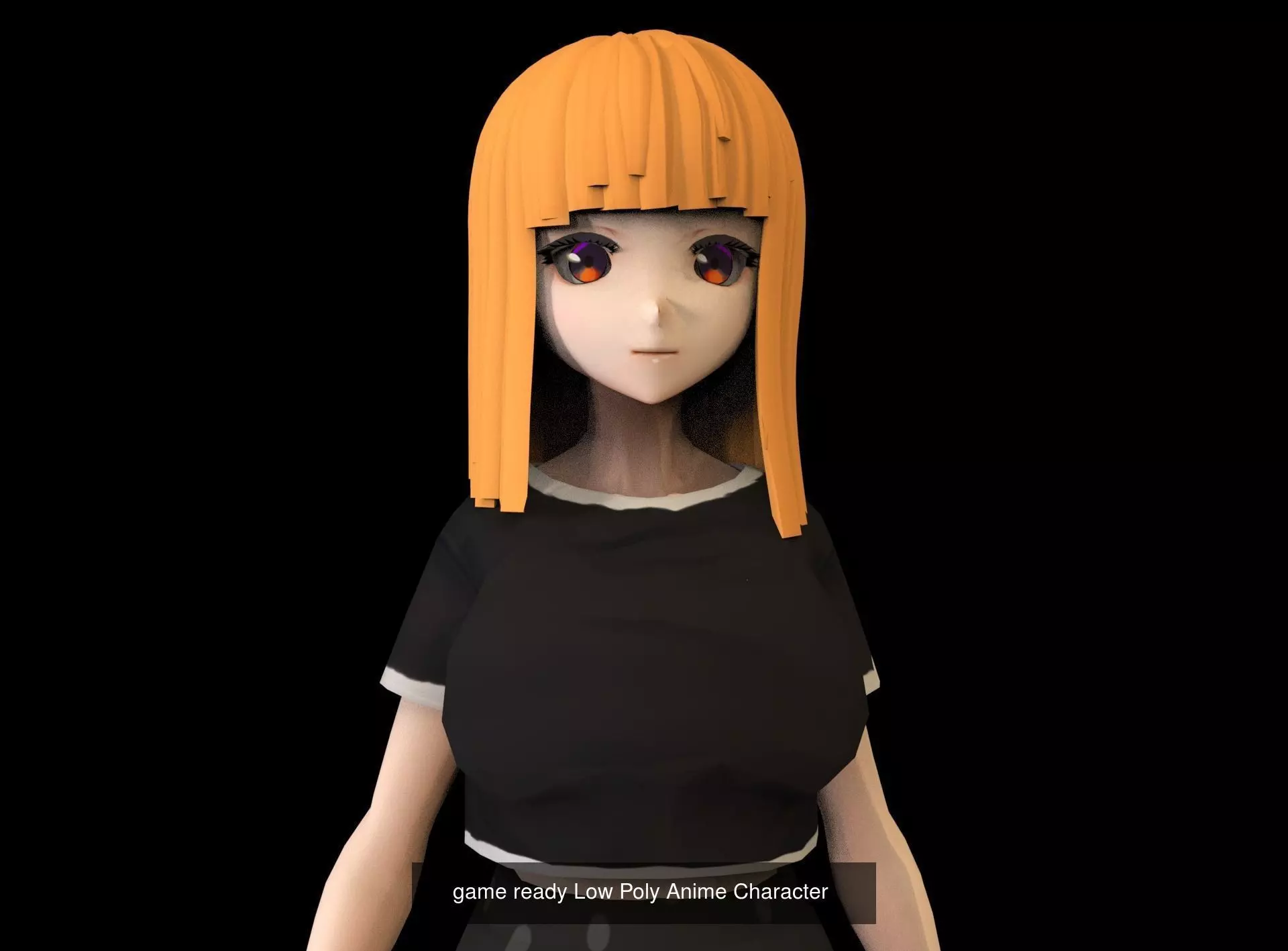 6 Anime Low Poly Characters sPack 3D Model Collection_0