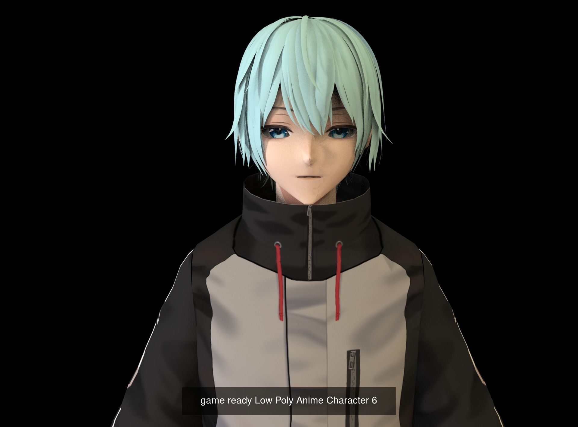 6 Anime Low Poly Characters sPack 3D Model Collection_5