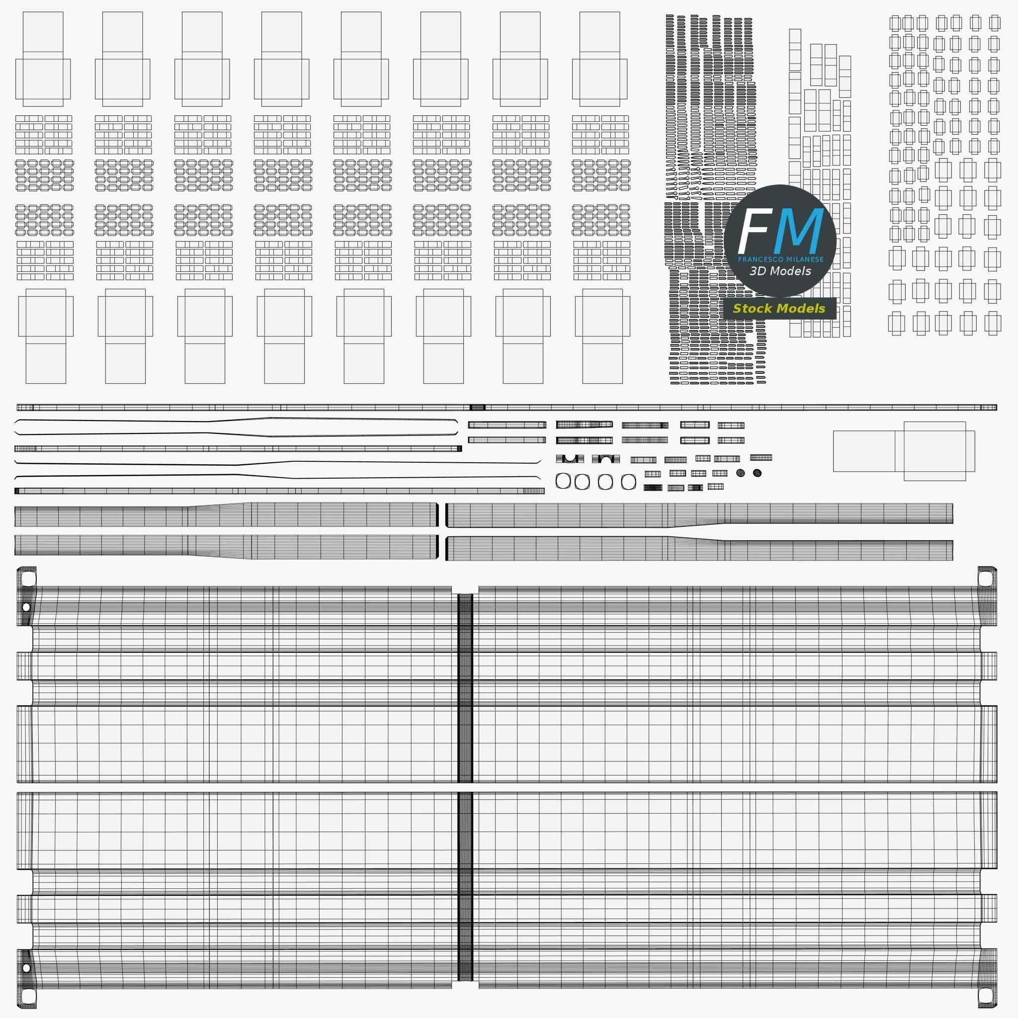 DDR5 RAM memory module 1 3D model_11