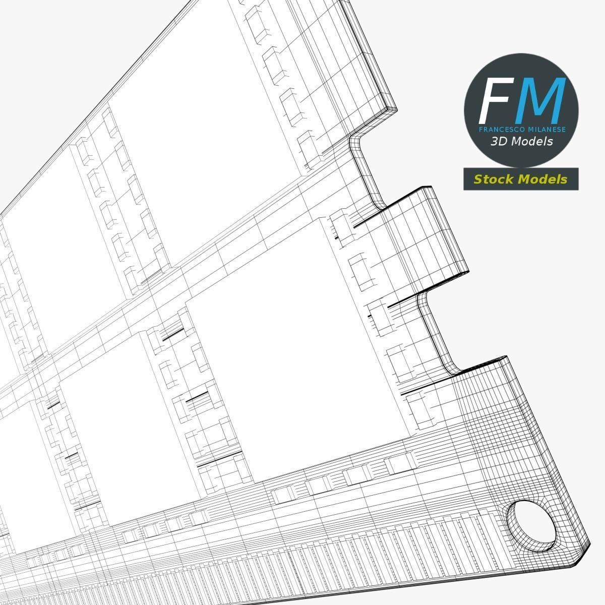 DDR5 RAM memory module 1 3D model_7