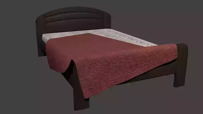 Bed with blanket