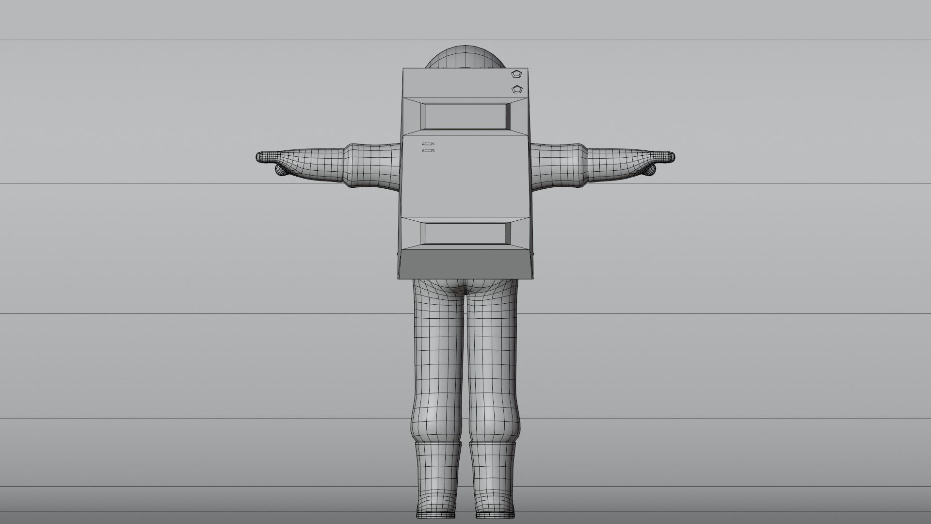 Minimal Astronaut 3D Cartoon Character 3D model_24