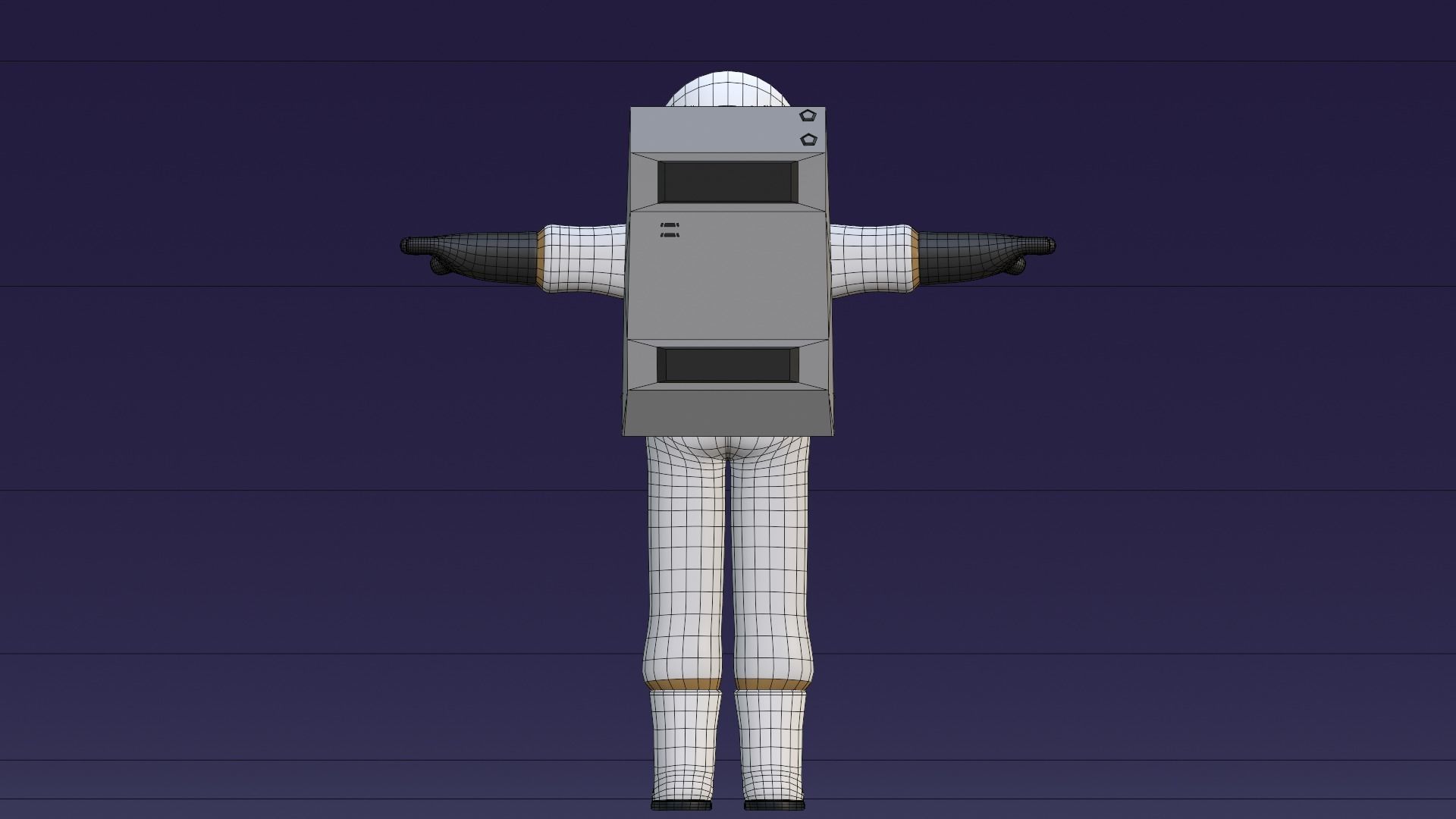Minimal Astronaut 3D Cartoon Character 3D model_28