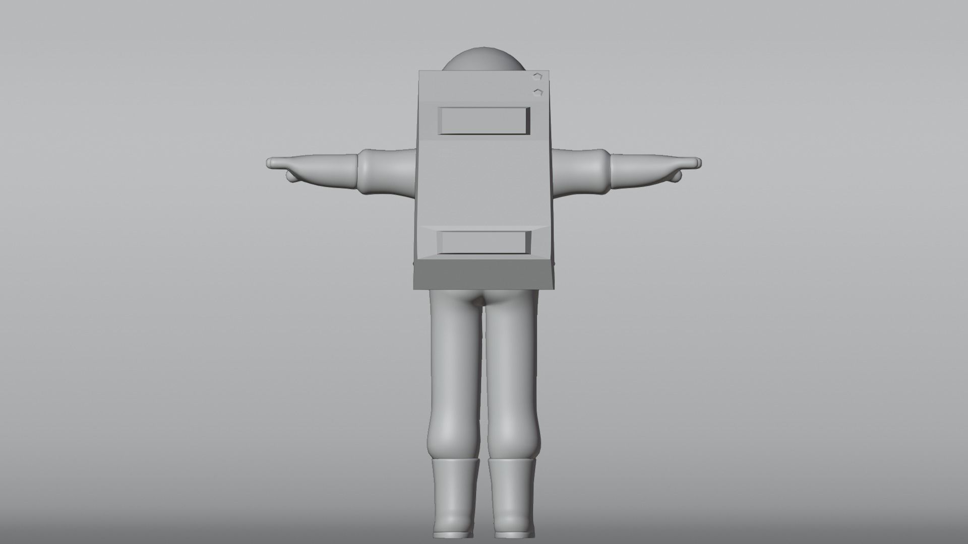 Minimal Astronaut 3D Cartoon Character 3D model_20