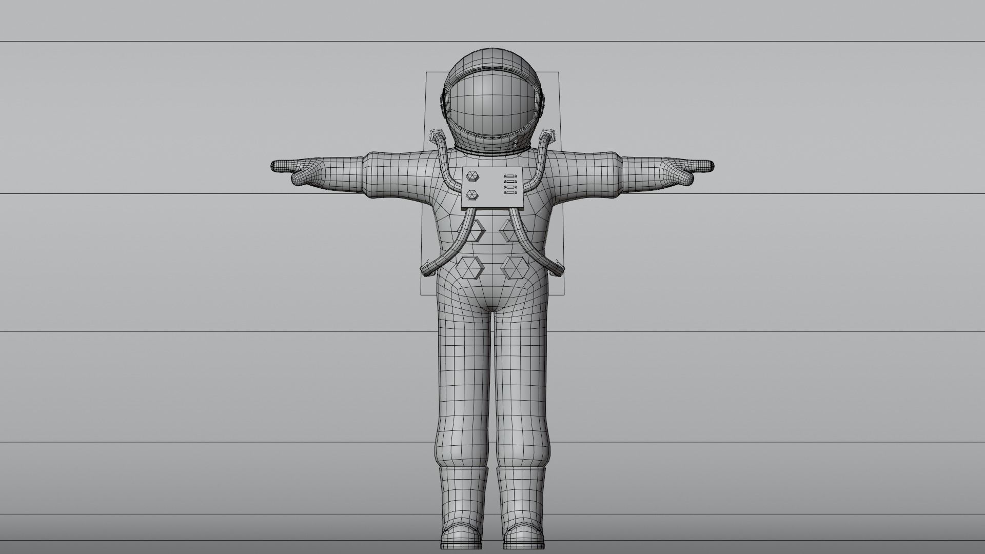Minimal Astronaut 3D Cartoon Character 3D model_22