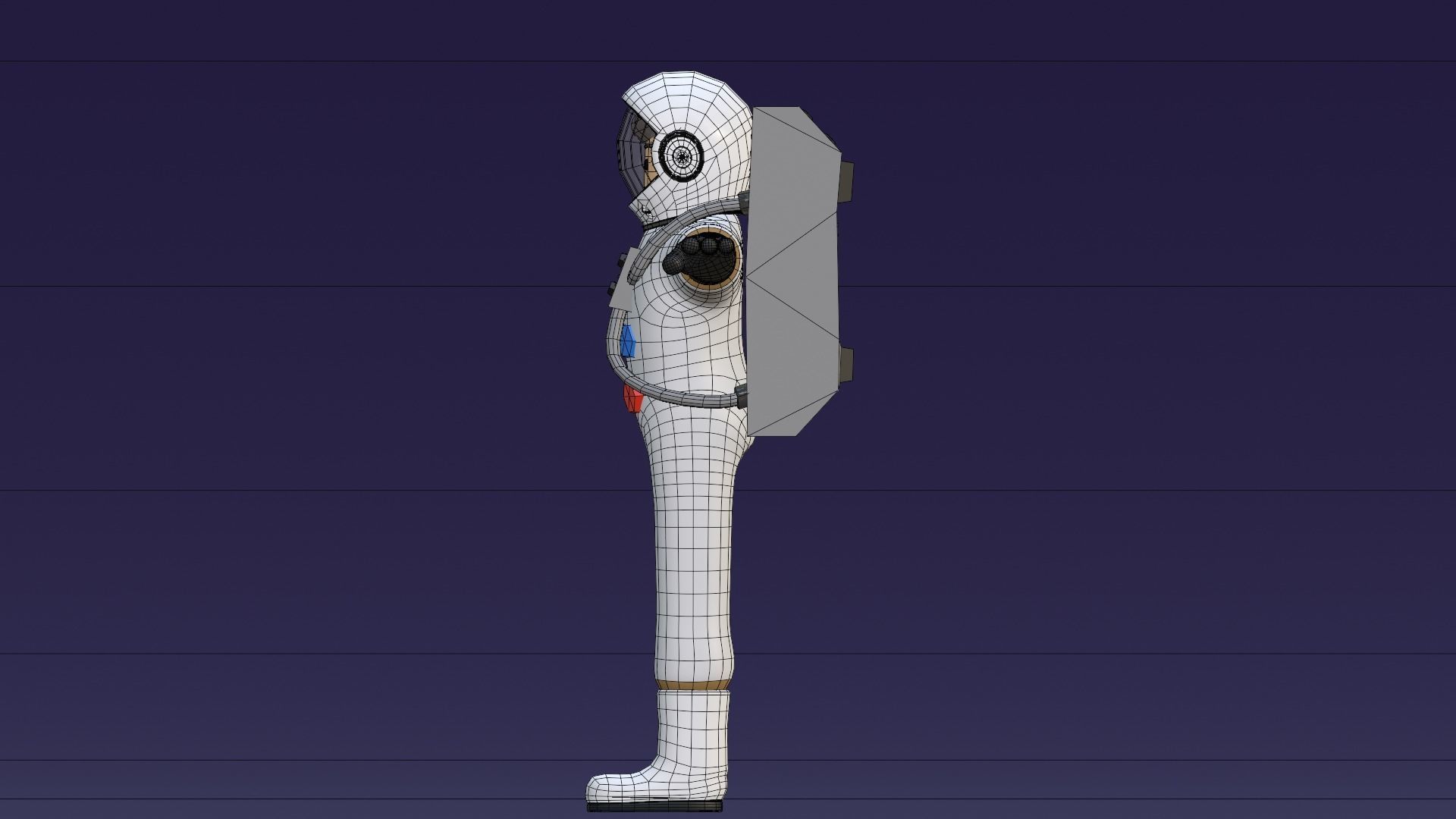 Minimal Astronaut 3D Cartoon Character 3D model_29