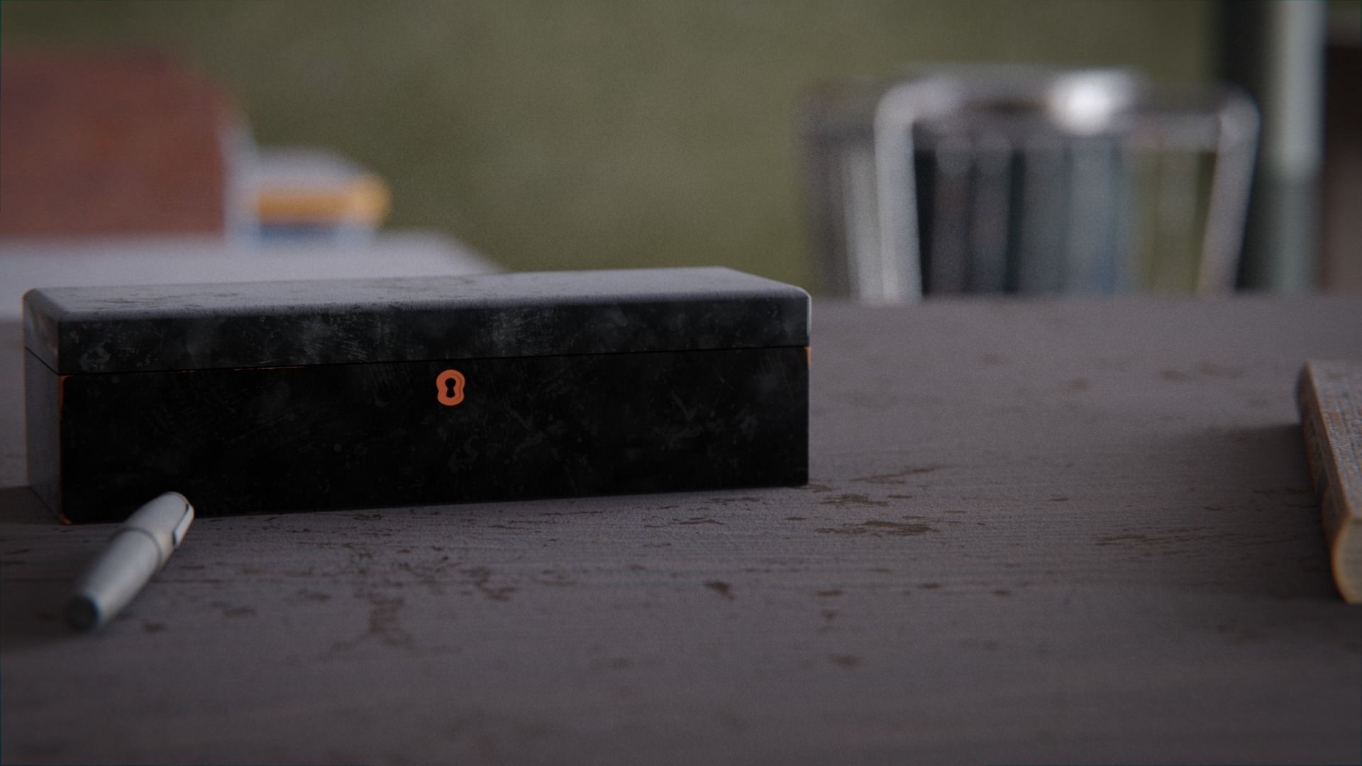 Japanese Classroom 3d Scene 3D model_2