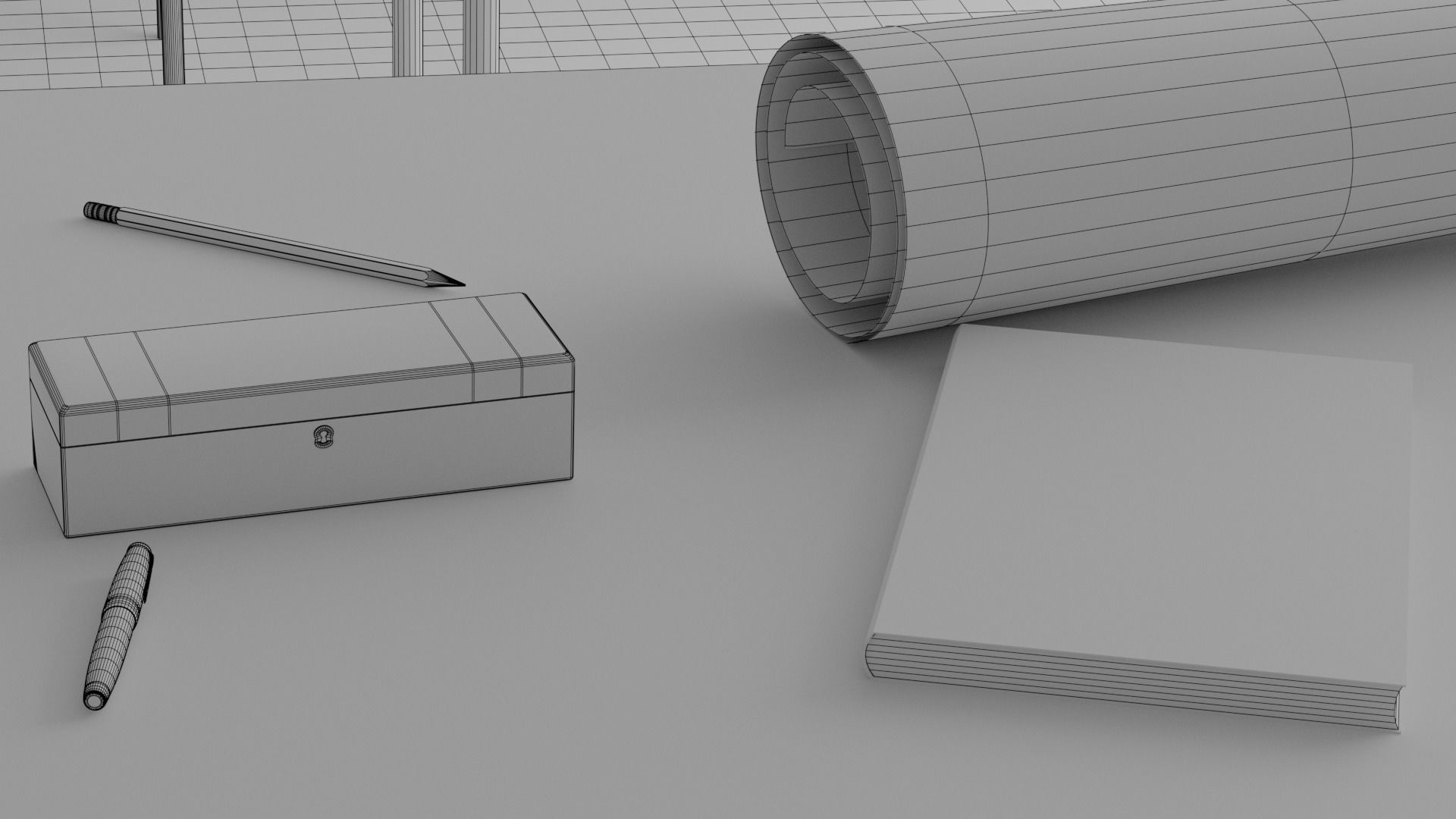 Japanese Classroom 3d Scene 3D model_8