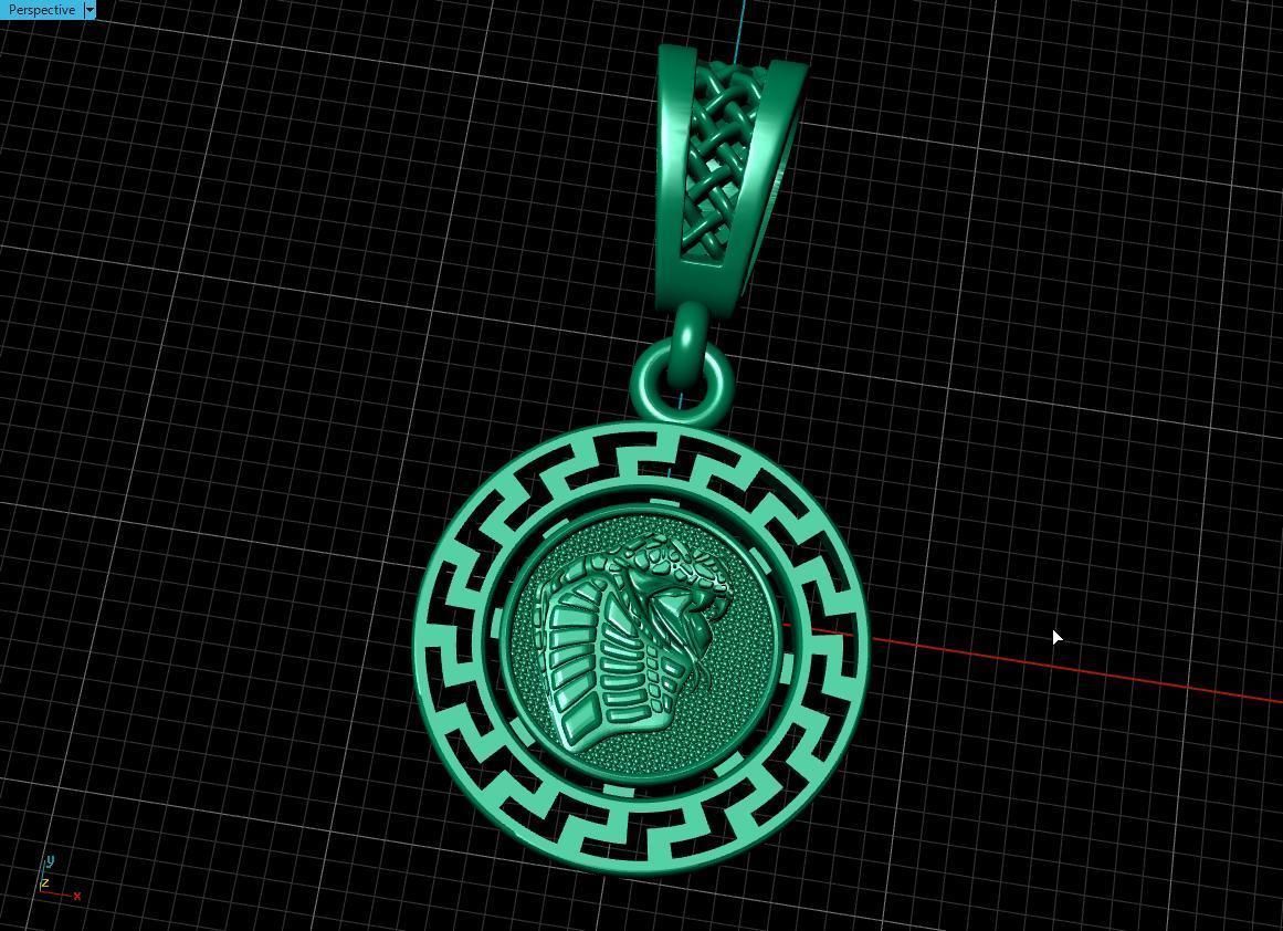 snake pendant Free 3D print model_14