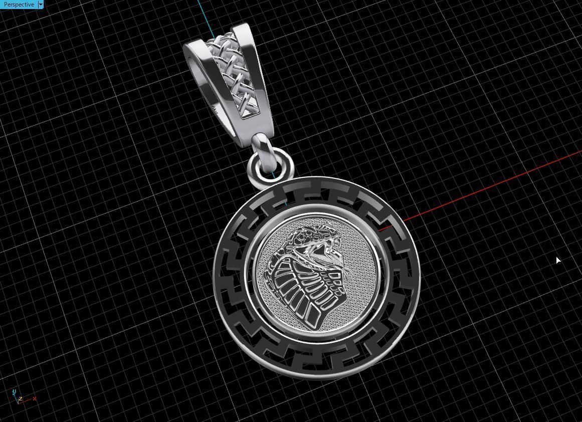 snake pendant Free 3D print model_6