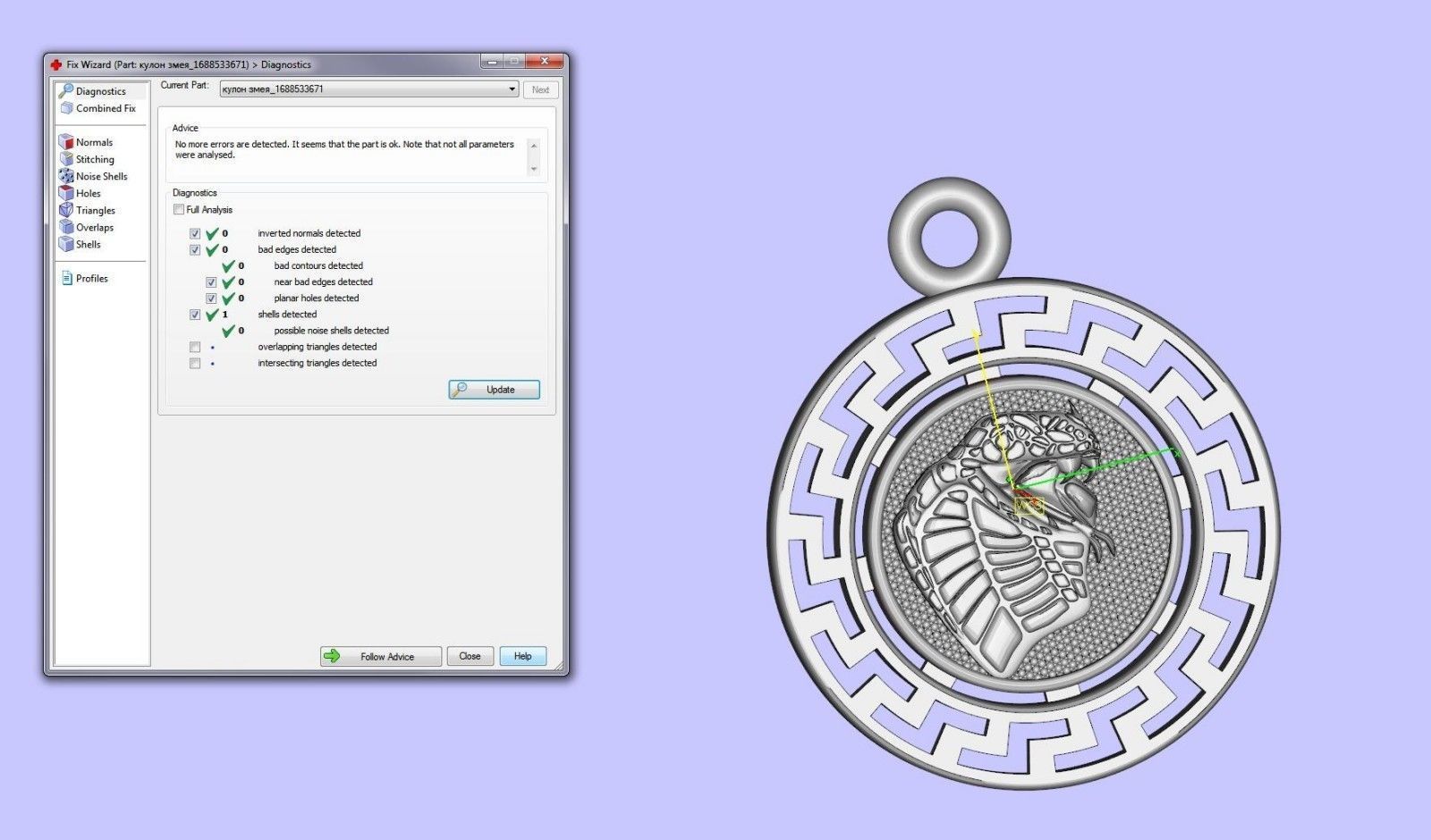 snake pendant Free 3D print model_23