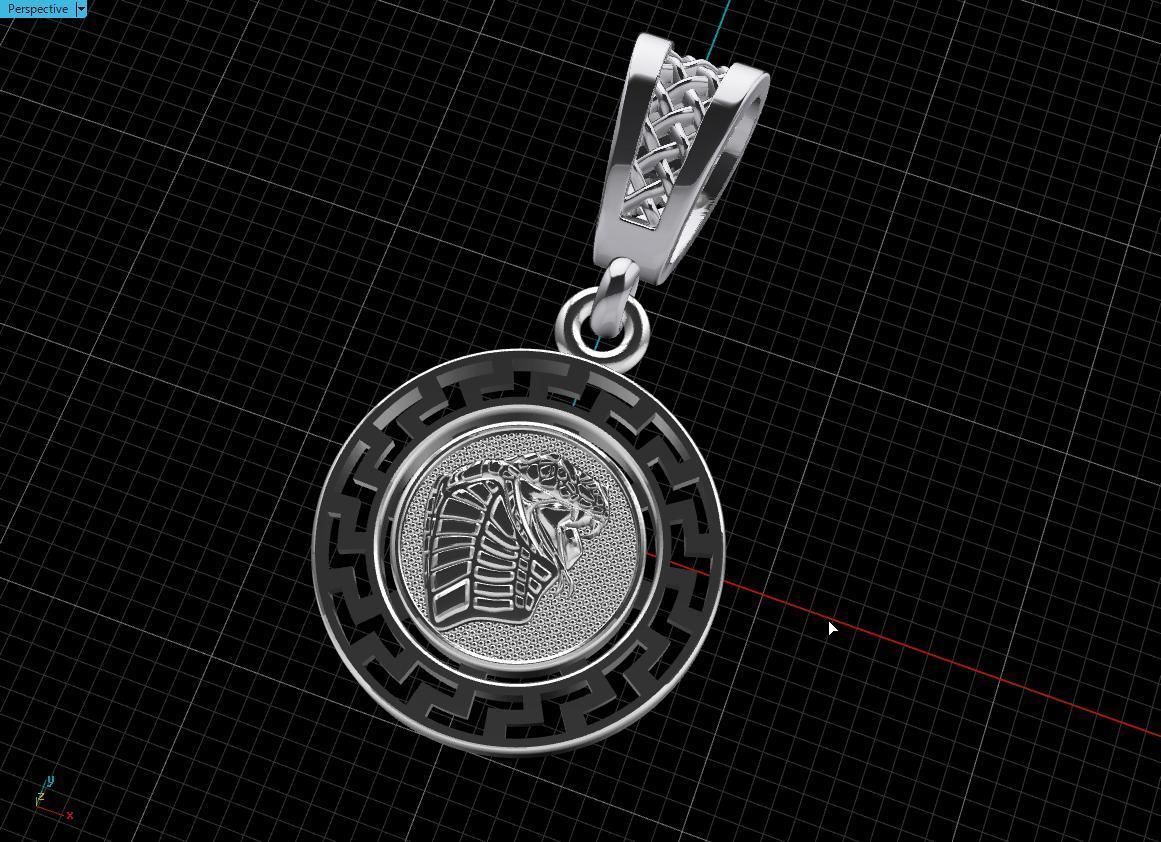 snake pendant Free 3D print model_7