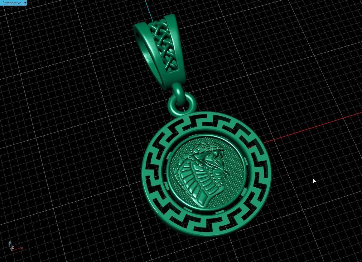 snake pendant Free 3D print model_17
