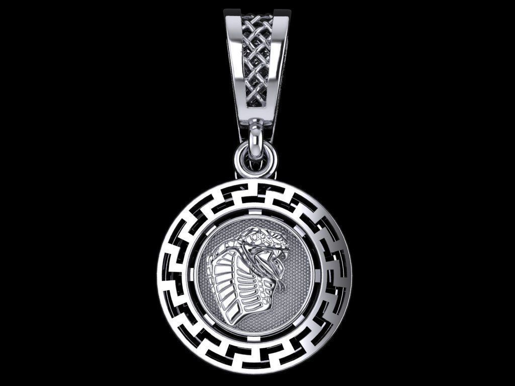 snake pendant Free 3D print model_1