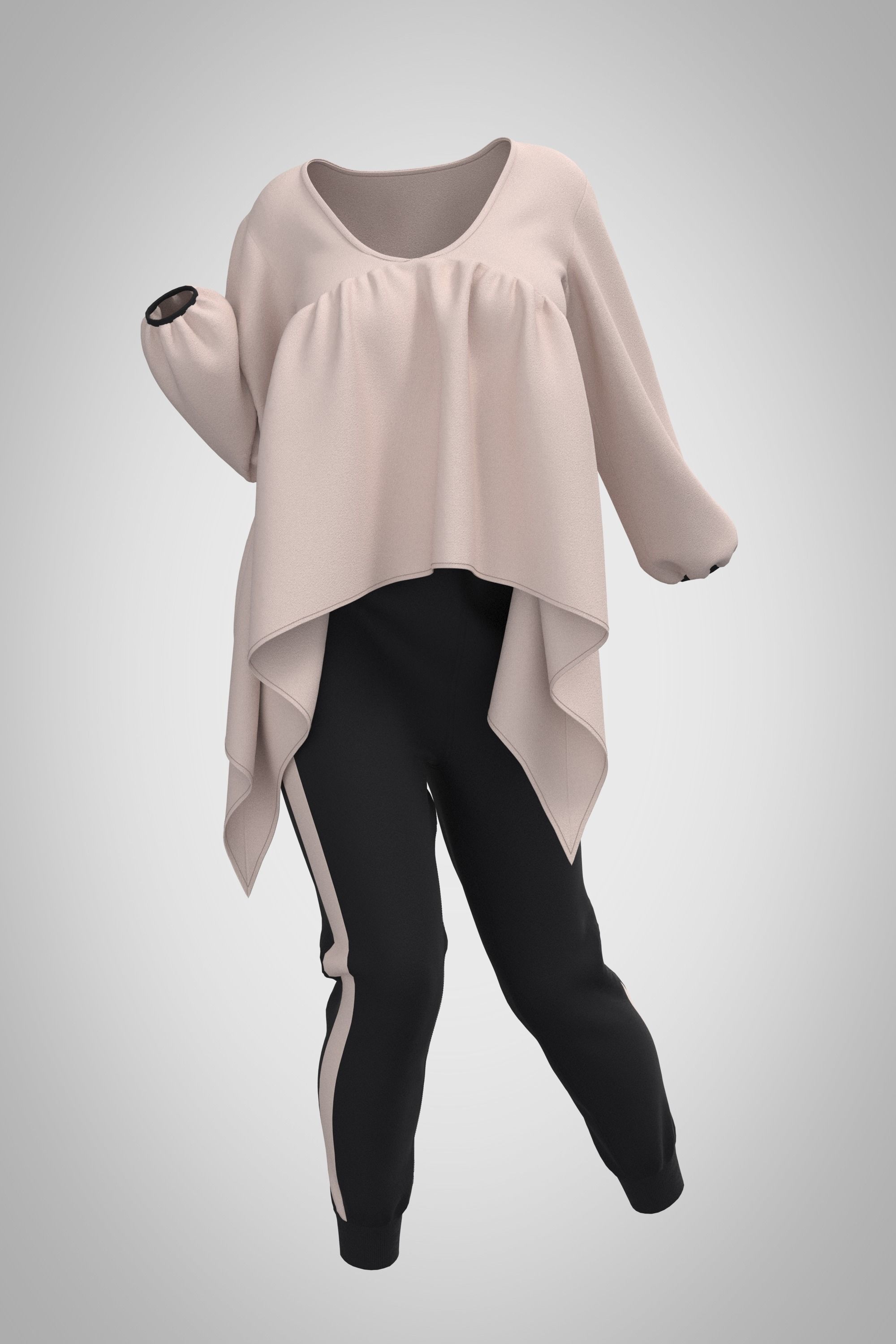 Tops with Jogger 3D model_5