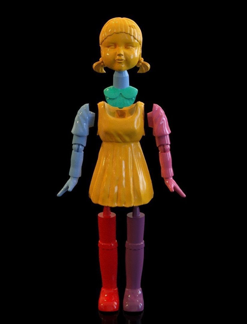 squid game doll  3D print model_1
