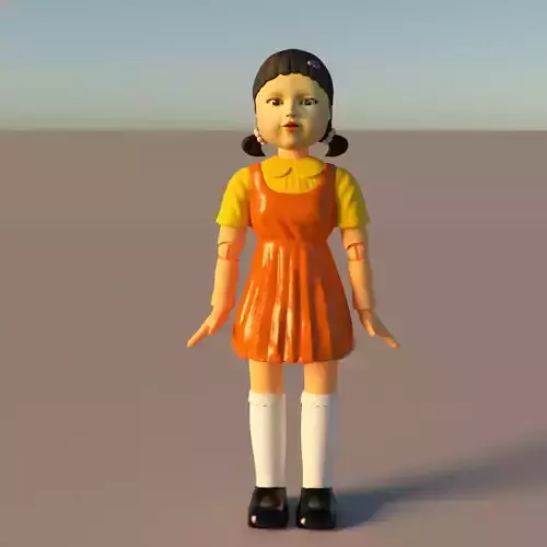 squid game doll  3D print model