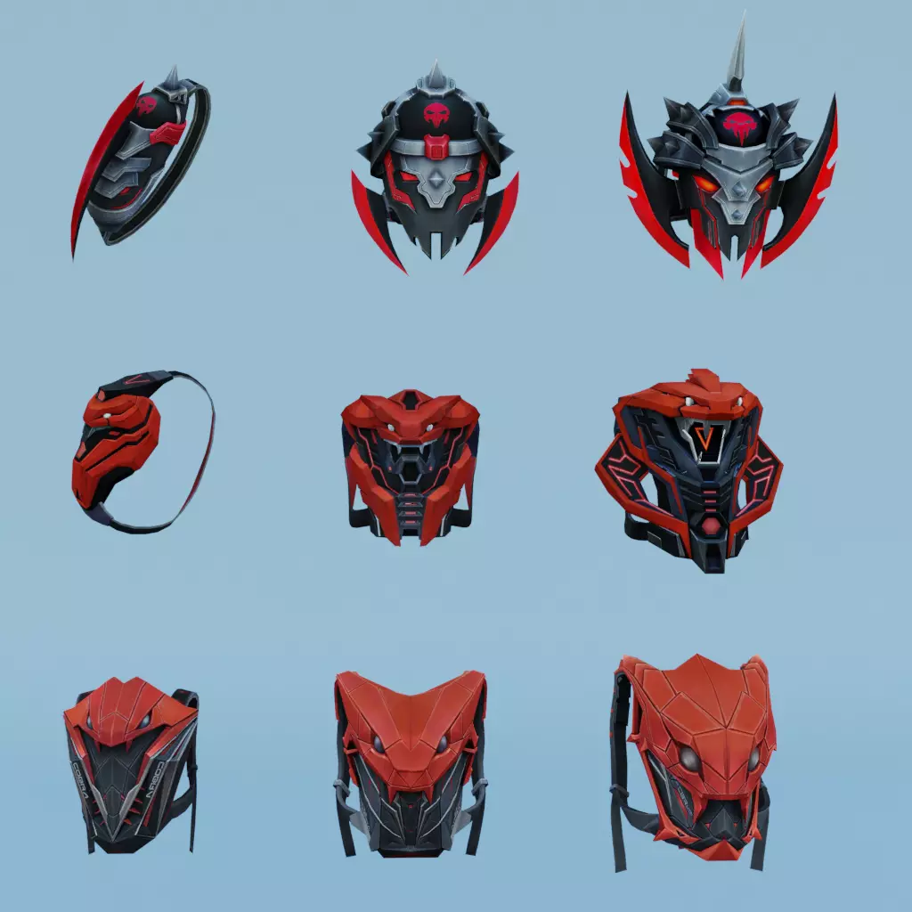 bag 9x Cobra Guardian Legendary Cobra Cobra Guardian 3D model_0