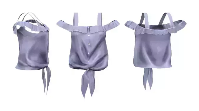 Bartot Top With Tie Front