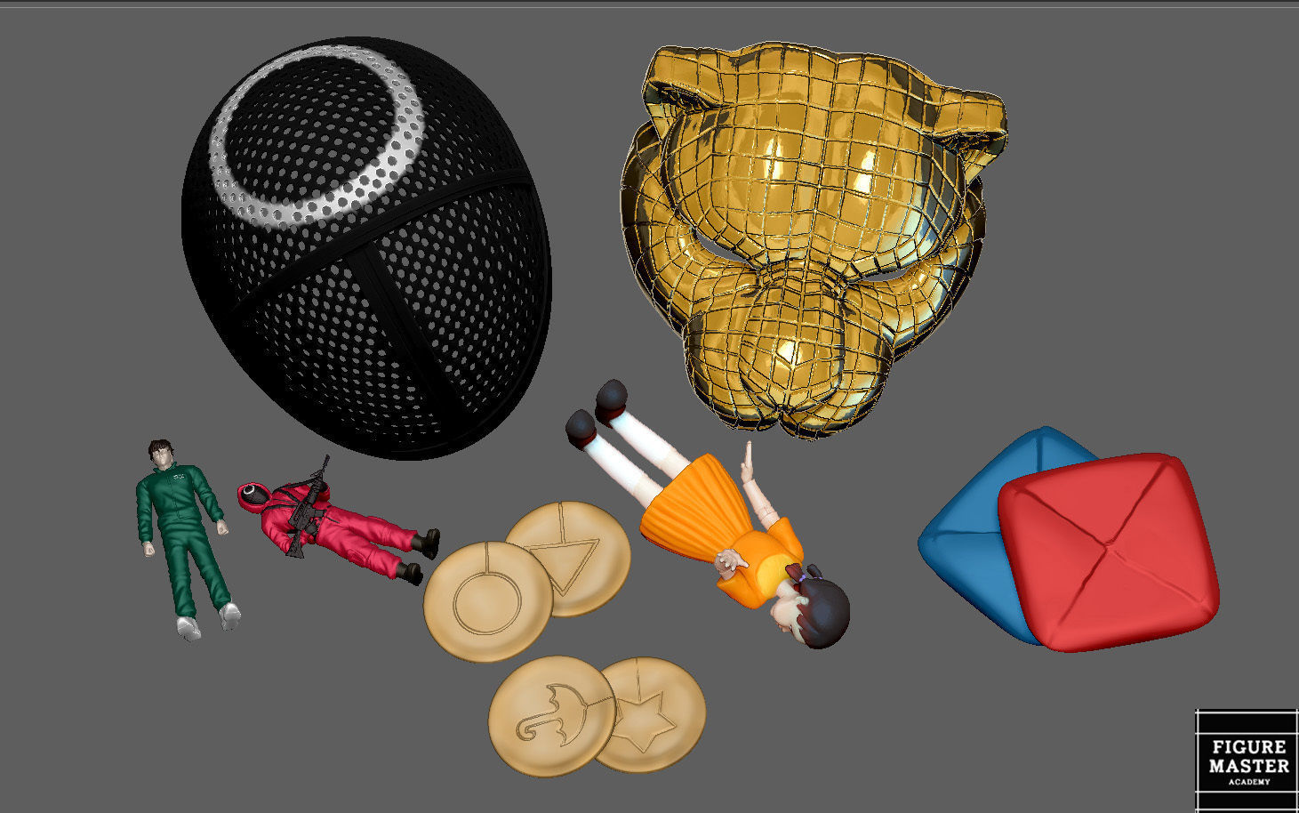 SQUID GAME PACK COSPLAY PROPS REPLICA NETFLIX 3D PRINT 3D print model_1