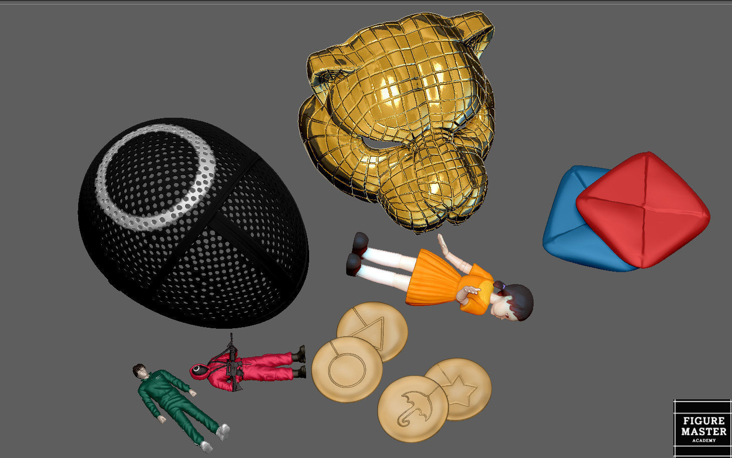 SQUID GAME PACK COSPLAY PROPS REPLICA NETFLIX 3D PRINT 3D print model_3
