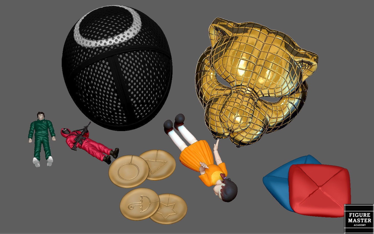 SQUID GAME PACK COSPLAY PROPS REPLICA NETFLIX 3D PRINT 3D print model_7
