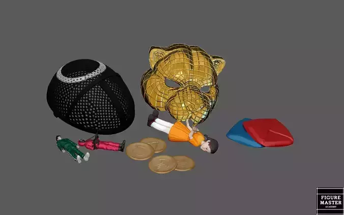 SQUID GAME PACK COSPLAY PROPS REPLICA NETFLIX 3D PRINT 3D print model