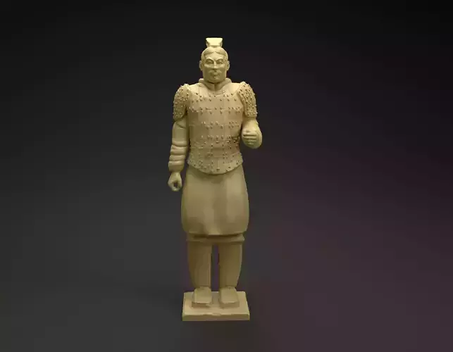 Chinese Terracotta warrior figurine intended for 3D printing
