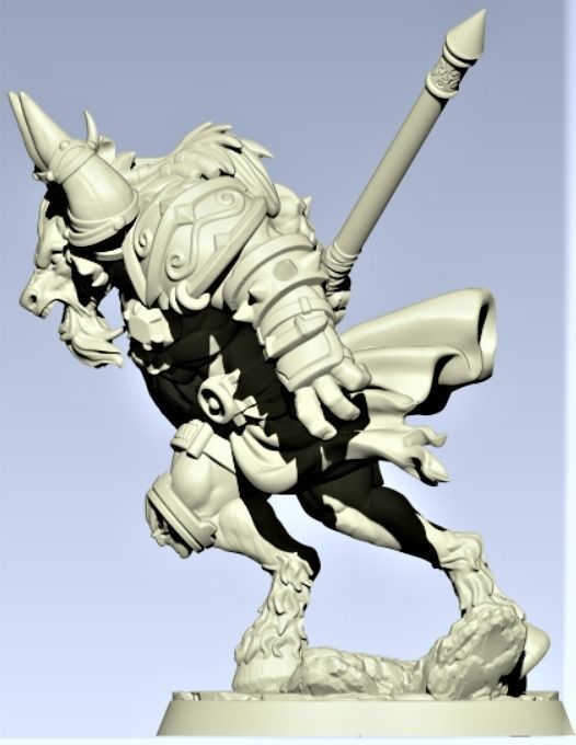 Minotaur demon holding sword 3D print model_3