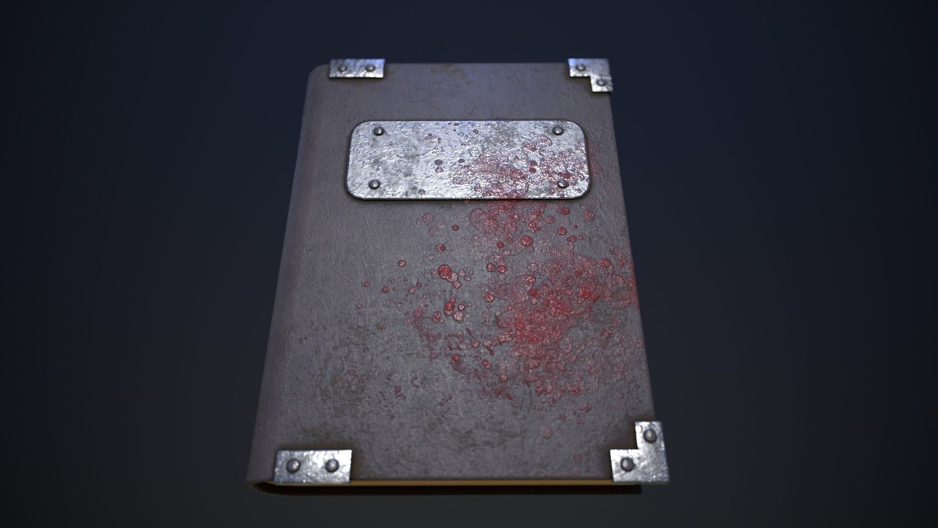 Old book with a sign in three versions Low-poly 3D model_7