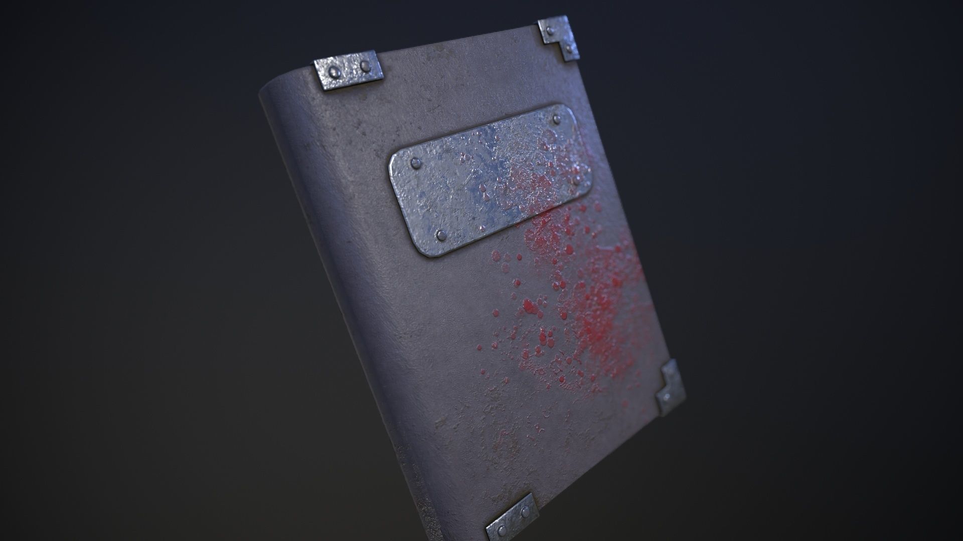 Old book with a sign in three versions Low-poly 3D model_6