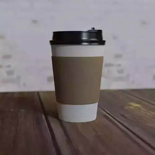 Paper coffee cups 3d model