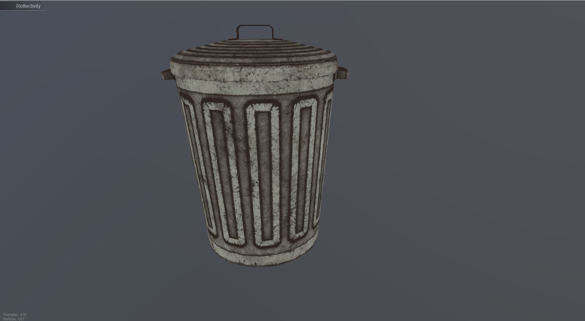 TrashCan trash can Free low-poly 3D model_5