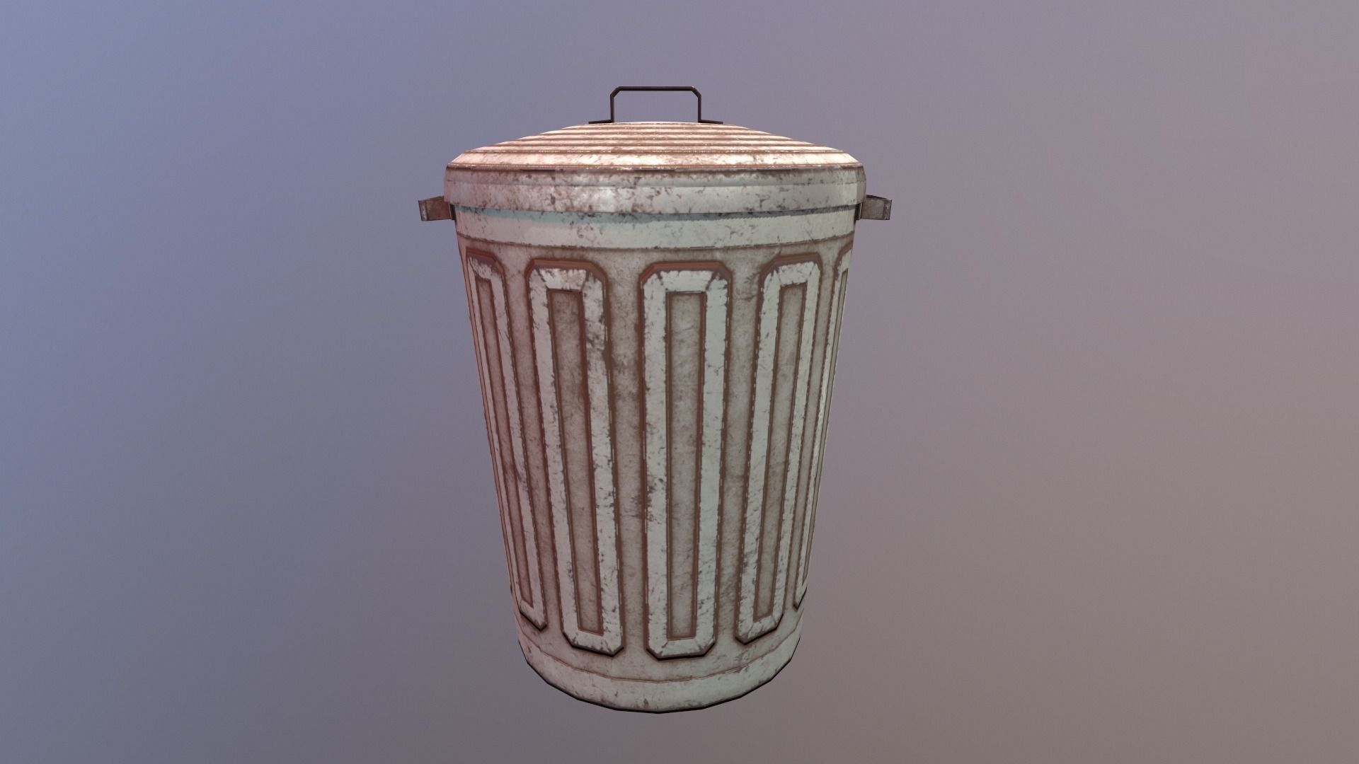 TrashCan trash can Free low-poly 3D model_8