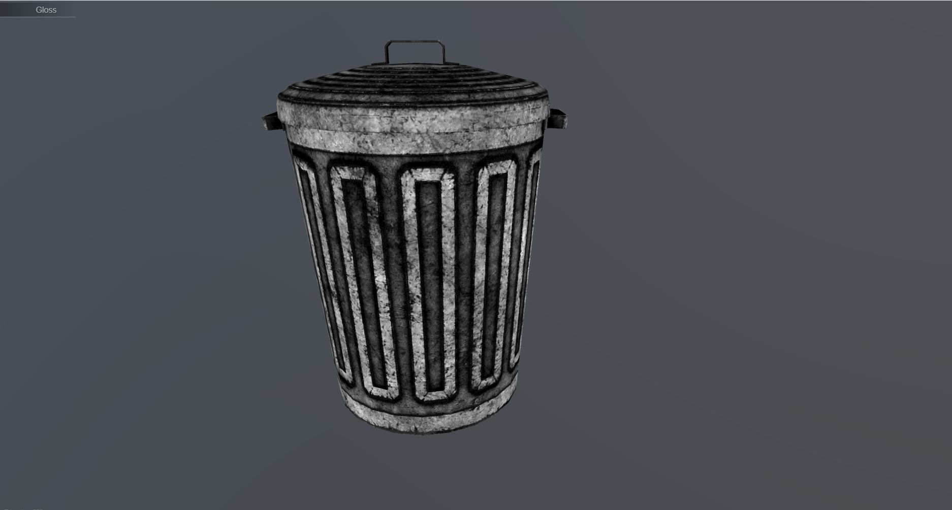 TrashCan trash can Free low-poly 3D model_3