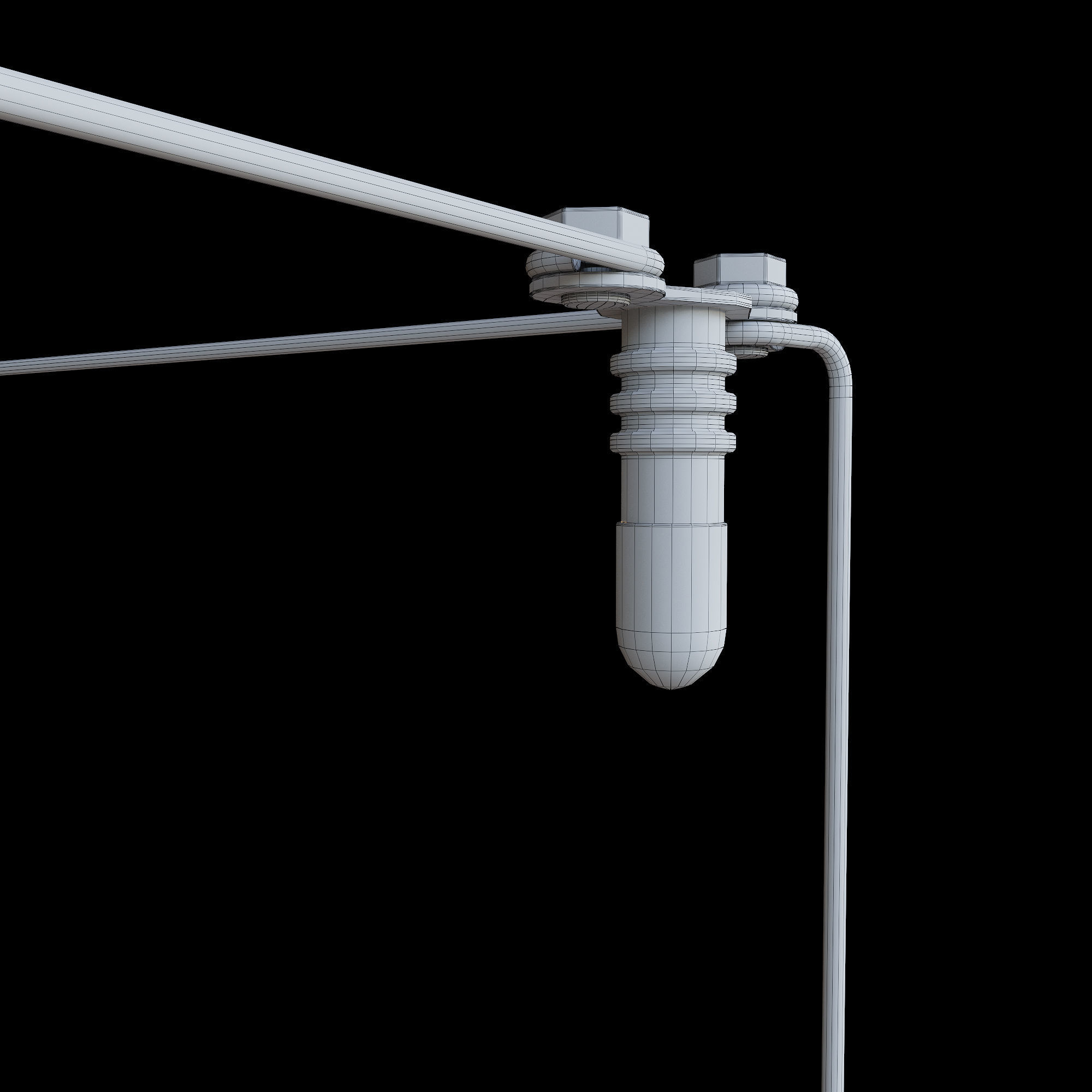 Quasar Universe Square Triple Suspension Lamp 1250 mm 3D model_2